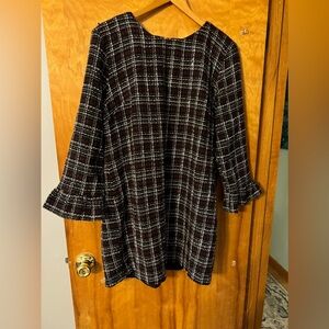 Cute Tweed bell sleeved dress